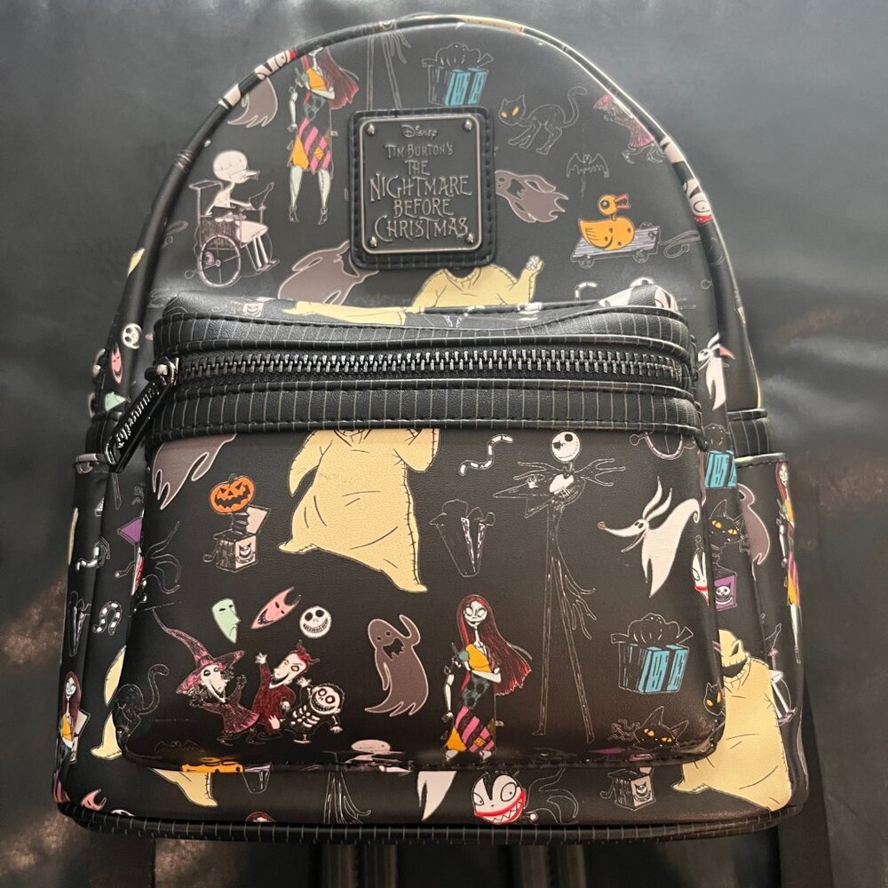 LOUNGEFLY DISNEY NIGHTMARE BEFORE CHRISTMAS MINI BACKPACK - JACK SKELLINGTON